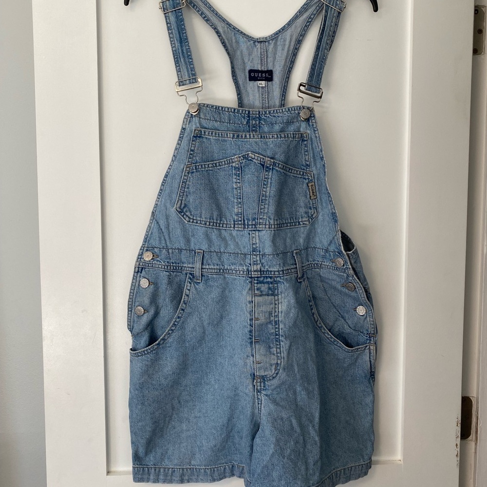 Guess Light Blue Denim Overalls